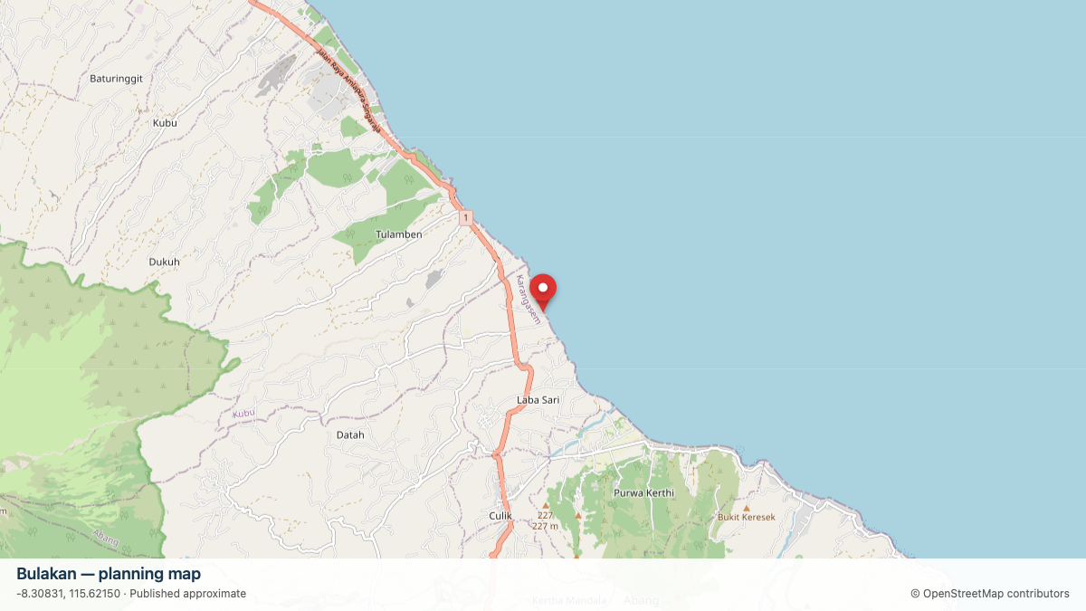 Bulakan dive site planning map