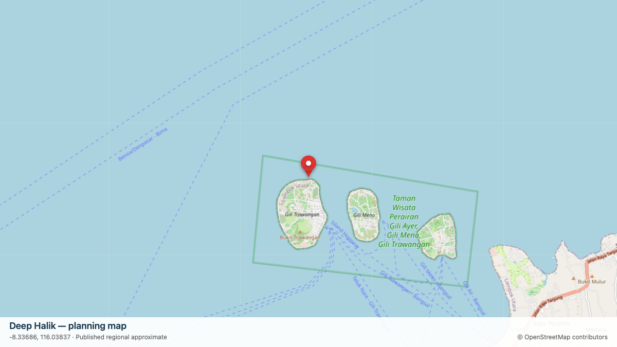 Deep Halik dive site planning map
