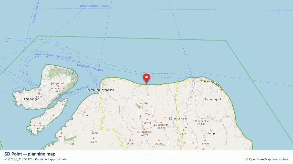 SD Point dive site planning map