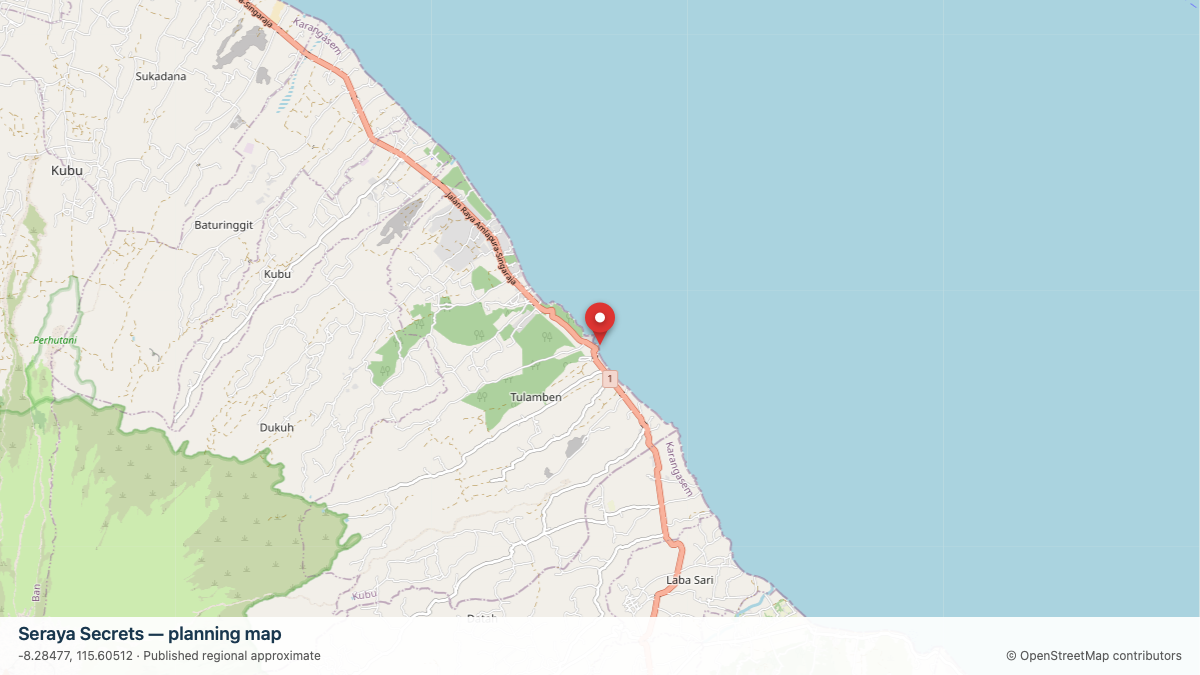 Seraya Secrets dive site planning map